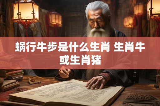 蜗行牛步是什么生肖 生肖牛或生肖猪