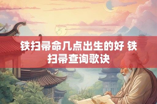 铁扫帚命几点出生的好 铁扫帚查询歌诀
