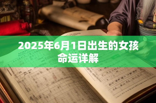2025年6月1日出生的女孩命运详解