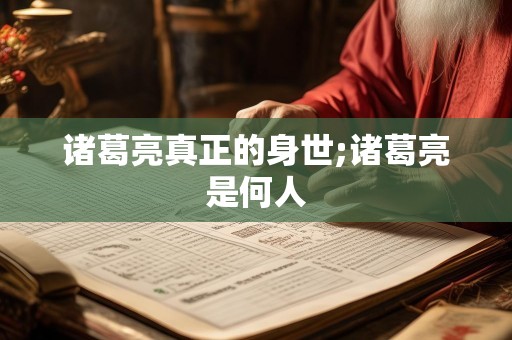 诸葛亮真正的身世;诸葛亮是何人