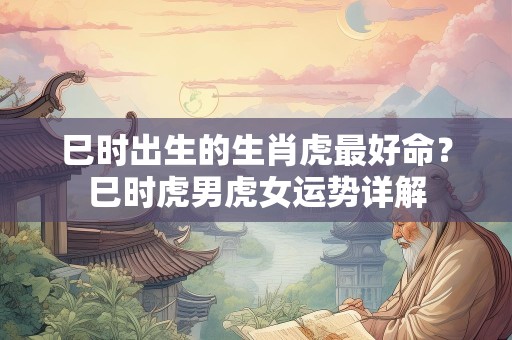 巳时出生的生肖虎最好命？巳时虎男虎女运势详解