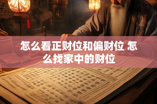 怎么看正财位和偏财位 怎么找家中的财位