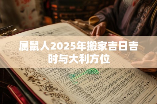 属鼠人2025年搬家吉日吉时与大利方位
