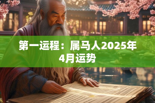 第一运程：属马人2025年4月运势