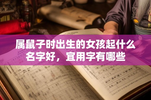 属鼠子时出生的女孩起什么名字好，宜用字有哪些