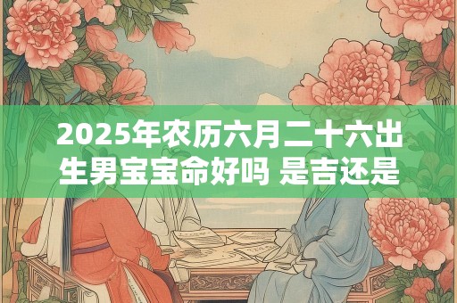 2025年农历六月二十六出生男宝宝命好吗 是吉还是凶