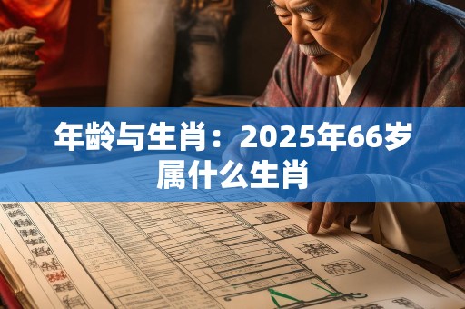 年龄与生肖：2025年66岁属什么生肖