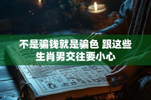 不是骗钱就是骗色 跟这些生肖男交往要小心