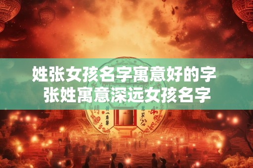姓张女孩名字寓意好的字 张姓寓意深远女孩名字