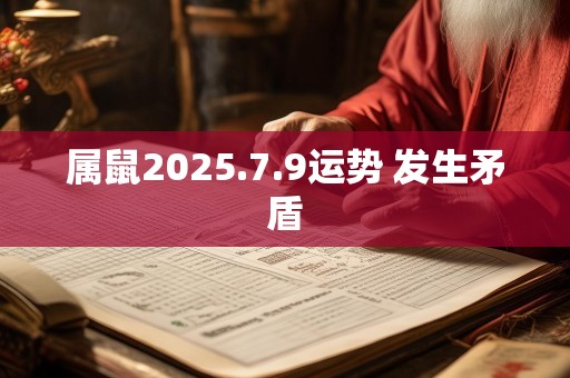 属鼠2025.7.9运势 发生矛盾