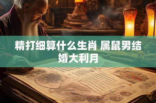 精打细算什么生肖 属鼠男结婚大利月