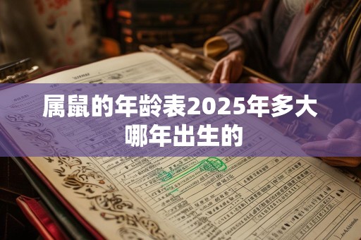 属鼠的年龄表2025年多大 哪年出生的