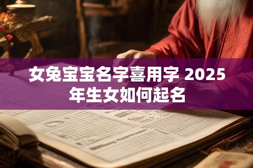女兔宝宝名字喜用字 2025年生女如何起名