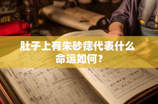 肚子上有朱砂痣代表什么 命运如何？