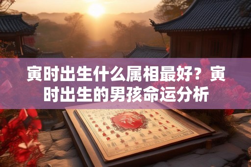 寅时出生什么属相最好？寅时出生的男孩命运分析