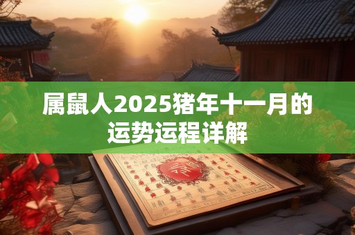 属鼠人2025猪年十一月的运势运程详解