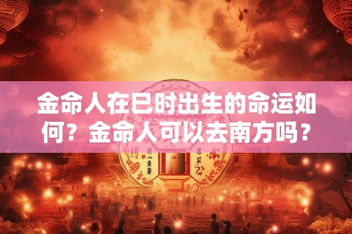 金命人在巳时出生的命运如何？金命人可以去南方吗？