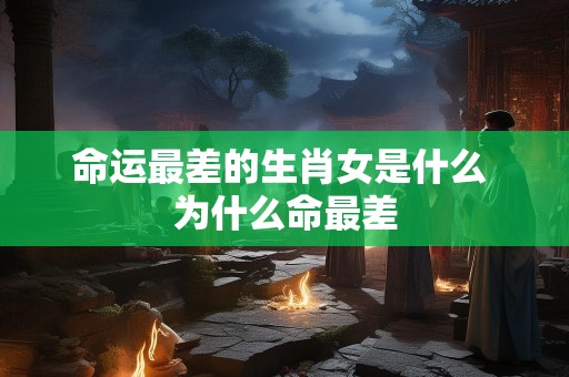 命运最差的生肖女是什么 为什么命最差