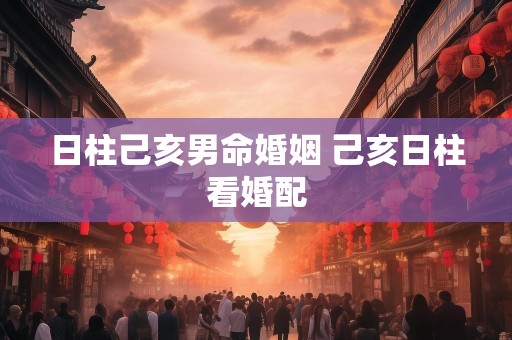 日柱己亥男命婚姻 己亥日柱看婚配