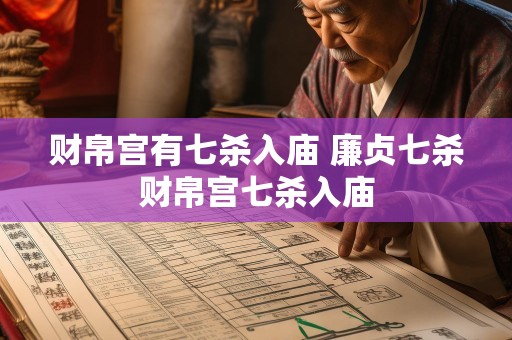 财帛宫有七杀入庙 廉贞七杀财帛宫七杀入庙