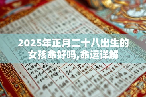 2025年正月二十八出生的女孩命好吗,命运详解