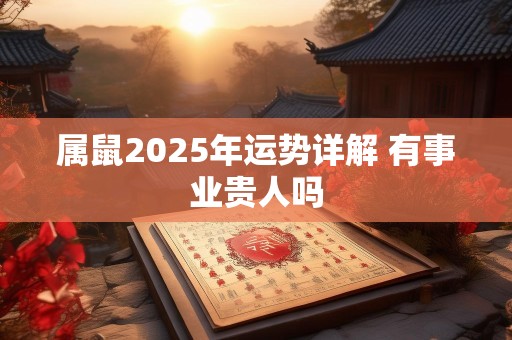 属鼠2025年运势详解 有事业贵人吗