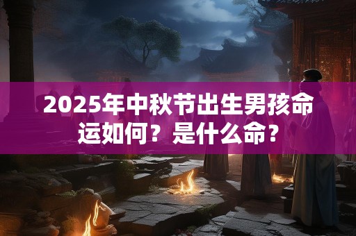 2025年中秋节出生男孩命运如何？是什么命？