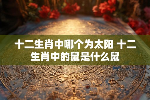 十二生肖中哪个为太阳 十二生肖中的鼠是什么鼠