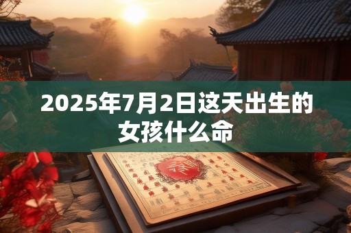 2025年7月2日这天出生的女孩什么命