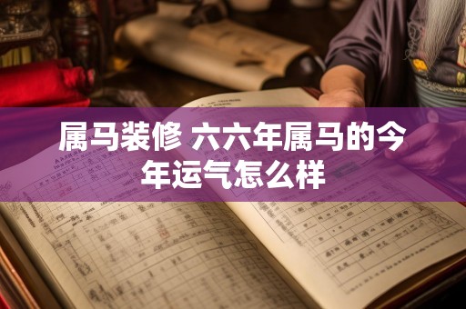 属马装修 六六年属马的今年运气怎么样
