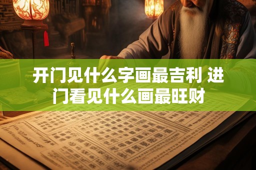 开门见什么字画最吉利 进门看见什么画最旺财