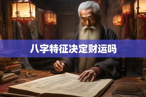 八字特征决定财运吗
