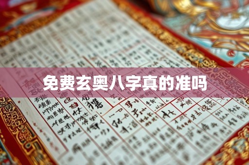 免费玄奥八字真的准吗