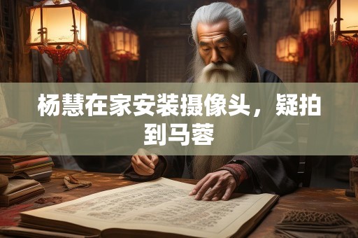 杨慧在家安装摄像头，疑拍到马蓉