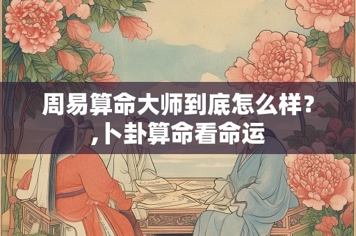 周易算命大师到底怎么样？,卜卦算命看命运