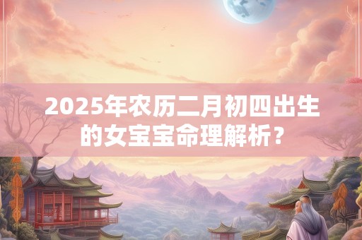 2025年农历二月初四出生的女宝宝命理解析？