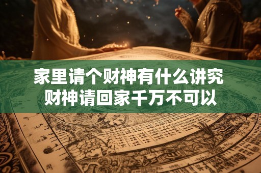 家里请个财神有什么讲究 财神请回家千万不可以