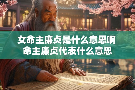女命主廉贞是什么意思啊 命主廉贞代表什么意思