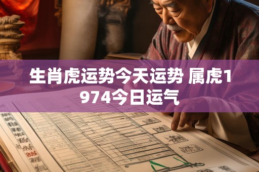 生肖虎运势今天运势 属虎1974今日运气