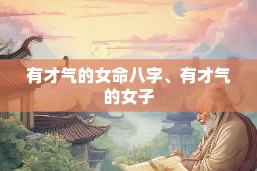 有才气的女命八字、有才气的女子