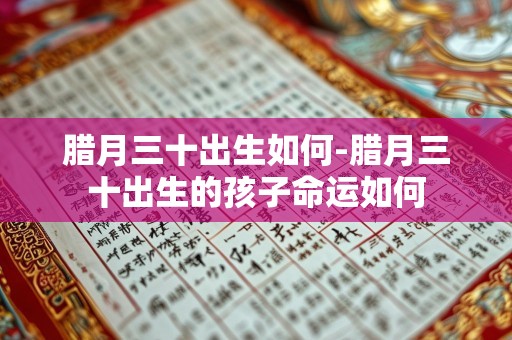 腊月三十出生如何-腊月三十出生的孩子命运如何