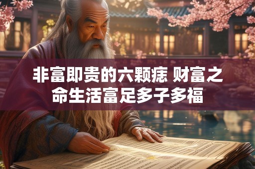 非富即贵的六颗痣 财富之命生活富足多子多福