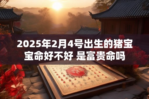 2025年2月4号出生的猪宝宝命好不好 是富贵命吗