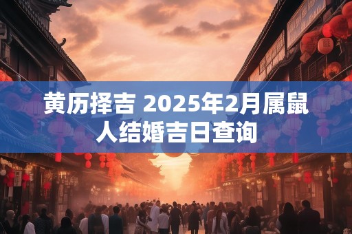 黄历择吉 2025年2月属鼠人结婚吉日查询