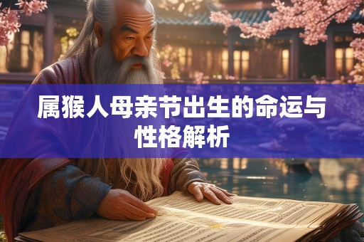 属猴人母亲节出生的命运与性格解析