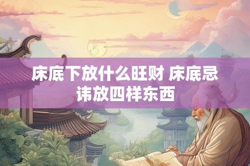 床底下放什么旺财 床底忌讳放四样东西