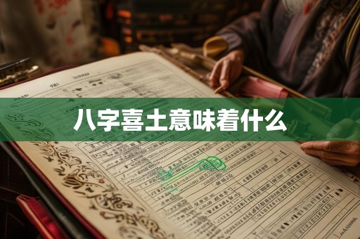 八字喜土意味着什么