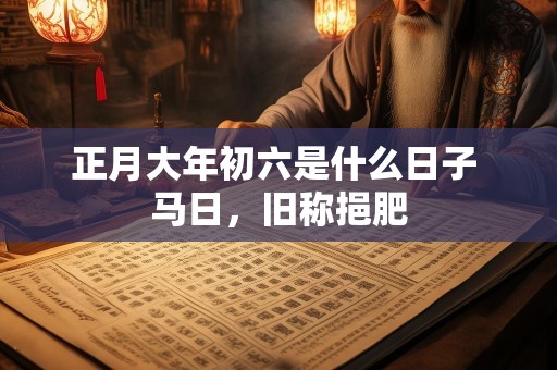 正月大年初六是什么日子 马日，旧称挹肥