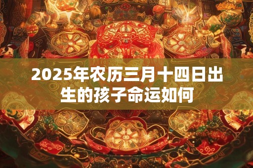 2025年农历三月十四日出生的孩子命运如何