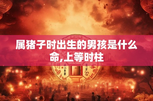 属猪子时出生的男孩是什么命,上等时柱